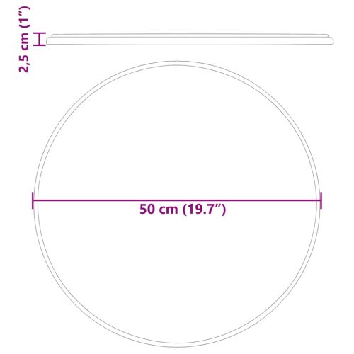 Плот за маса, сив, Ø50x2,5 см, мрамор