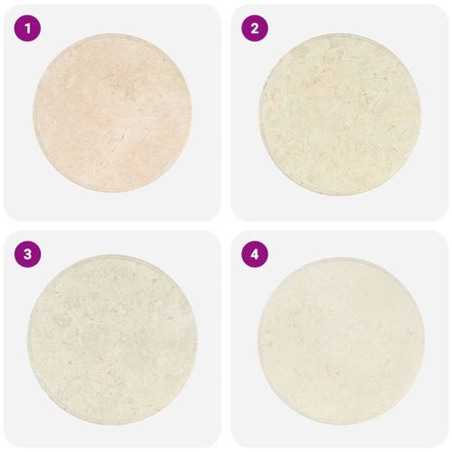 Плот за маса, кремав, Ø60x2,5 см, мрамор