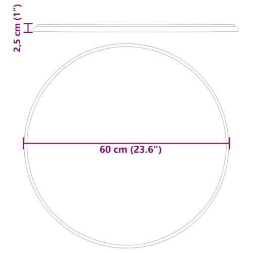 Плот за маса, кремав, Ø60x2,5 см, мрамор