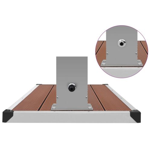 Градински душ с корито, WPC, неръждаема стомана