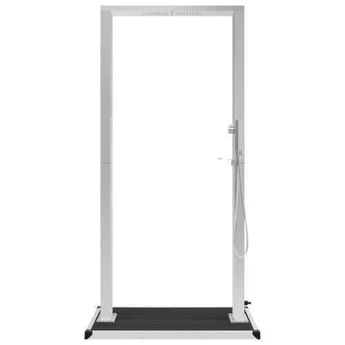 Градински душ с корито, WPC, неръждаема стомана