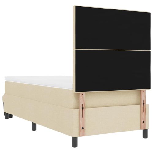 Легло с пружинирана основа с матрак Крем 90 x 190 cm текстил