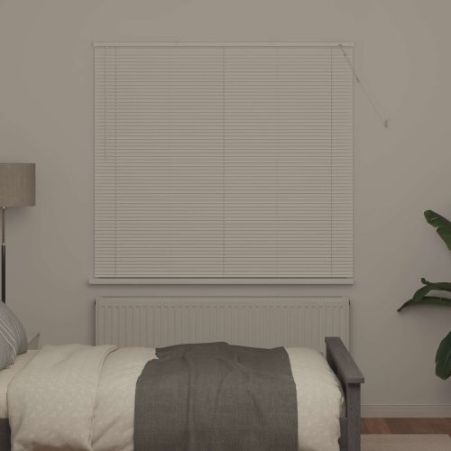 Венецианска щора Бял 150 x 160 cm 25 mm ПВЦ