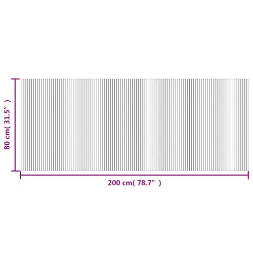 Килим, правоъгълен, кафяв, 80x200 см, бамбук