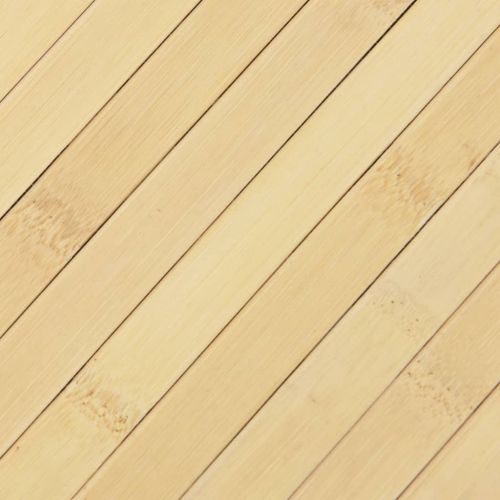 Килим, правоъгълен, светъл натурален, 100x400 см, бамбук