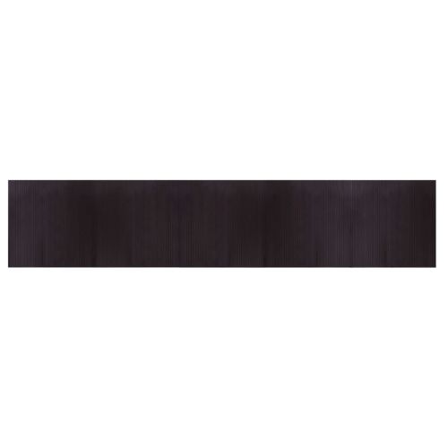 Килим, правоъгълен, тъмнокафяв, 100x500 см, бамбук