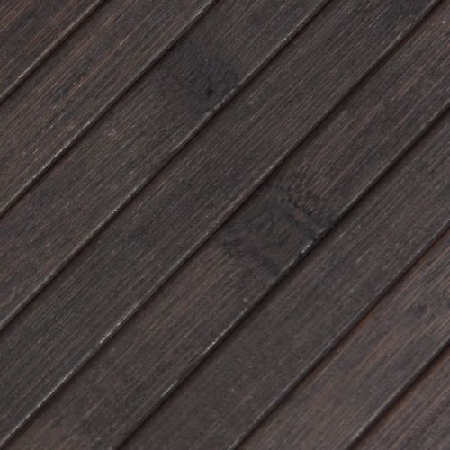 Килим, правоъгълен, тъмнокафяв, 100x500 см, бамбук