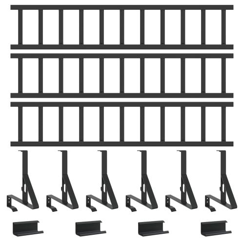 Снегозадържател за покрив Черно 300 x 29,5 x 34,5 см Стомана