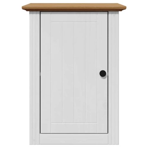 Комплект мебели за баня от 4части BODO бял и кафяв бор от масив