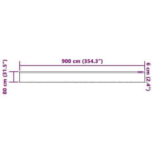 Перде от дантела Бяло 80 x 900 см Полиестер