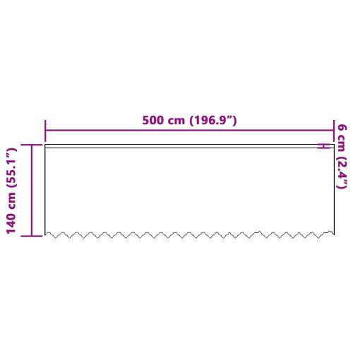 Перде от дантела Бяло 140 x 500 cm Полиестер