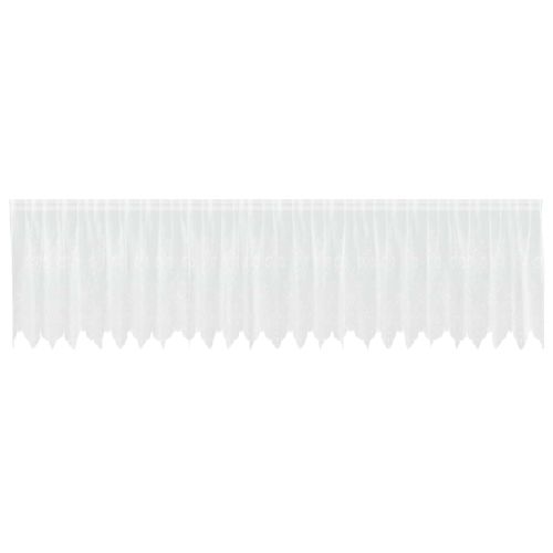 Перде от дантела С завеси Флорален Бяло 100 x 600 cm Полиестер