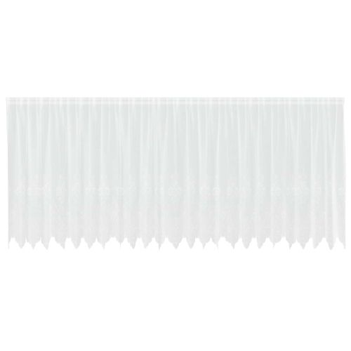 Перде от дантела С завеси Флорален Бяло 160 x 600 cm Полиестер