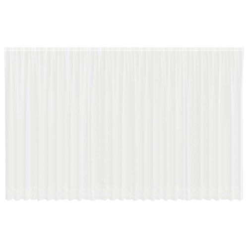 Перде от дантела С завеси Флорален Бяло 300 x 750 cm Полиестер