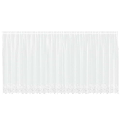 Перде от дантела С завеси Флорален Бяло 140 x 500 cm Полиестер