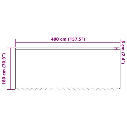 Перде от дантела С завеси Флорален Бяло 180 x 400 см Полиестер