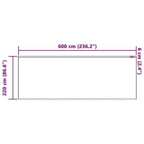 Перде от дантела Бяло 220 x 600 cm Полиестер