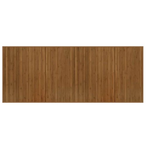 Килим, правоъгълен, кафяв, 80x200 см, бамбук