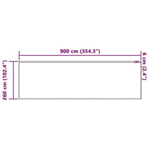 Перде от дантела Бяло 260 x 900 см Полиестер