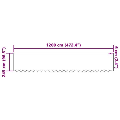 Перде от дантела С завеси Флорален Бяло 245 x 1200 см Полиестер