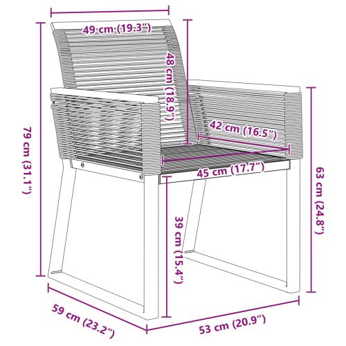 Комплект за хранене в градината 9 pcs Черно полиратан