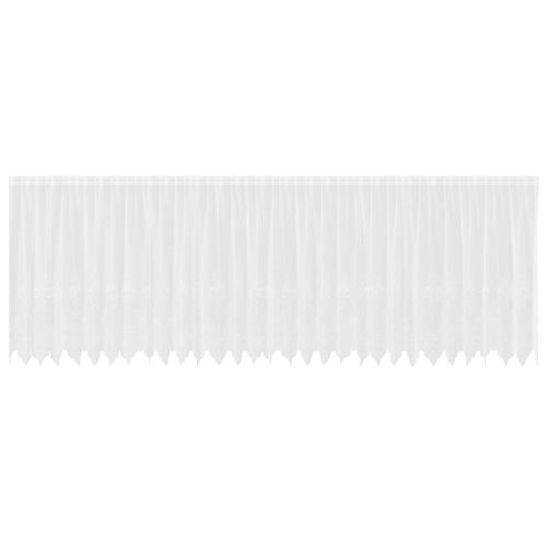 Перде от дантела С завеси Флорален Бяло 160 x 750 см Полиестер