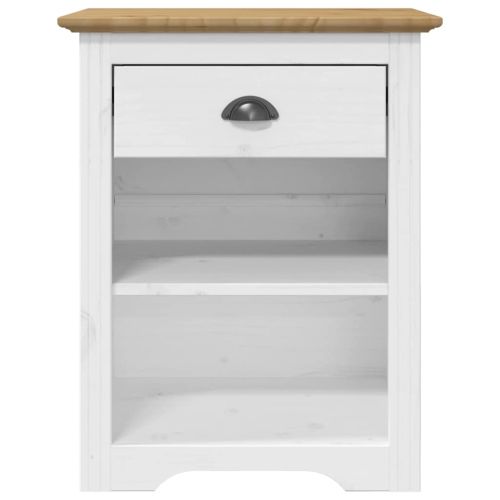 Нощно шкафче BODO, кафяво, 53x38,5x67 см, борово дърво масив