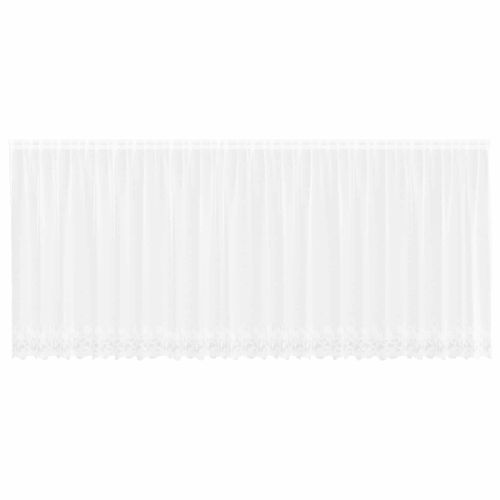 Перде от дантела С завеси Флорален Бяло 160 x 600 cm Полиестер