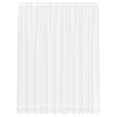 Перде от дантела С завеси Флорален Бяло 220 x 300 cm Полиестер