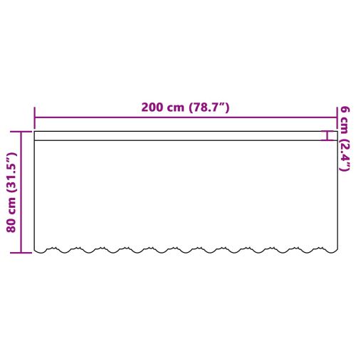 Перде от дантела Бяло 80 x 200 cm Полиестер