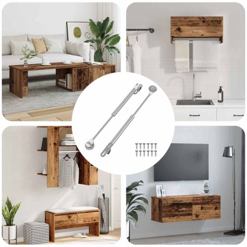 Хидравлична газова пружина 2 pcs Сребрист 280 x 17 x 16 мм