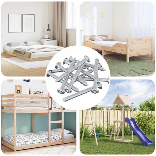 Винт 12 pcs Сребрист M6 x 60 мм Стомана