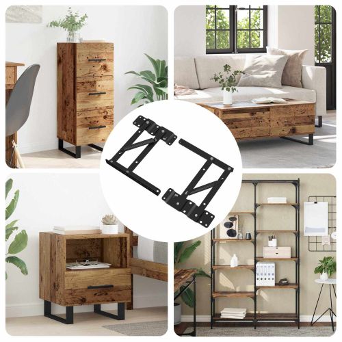 Механизъм за повдигане на легло 2 pcs Черно 340 x 95 x 40 мм
