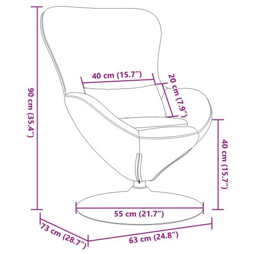 Стол яйце Черно Кадифе