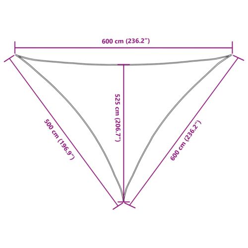 Платно-сенник, Оксфорд плат, триъгълно, 5x6x6 м, бежово