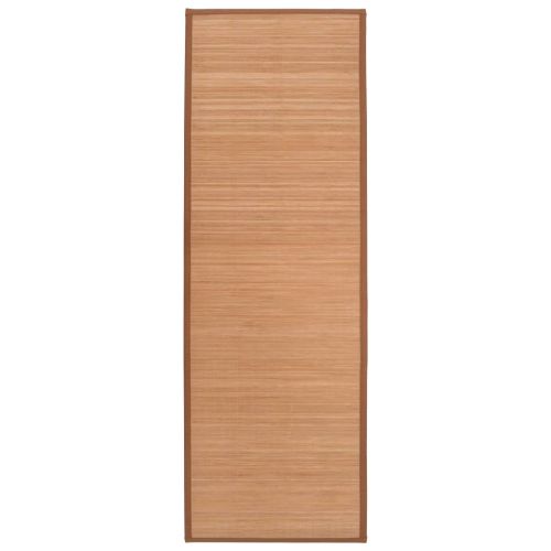 Йога постелка, бамбук, 60x180 см, кафяв