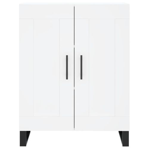 Висок шкаф, бял, 69,5x34x180 см, инженерно дърво