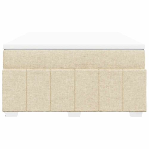 Боксспринг легло с матрак, кремаво, 140x190 см, плат