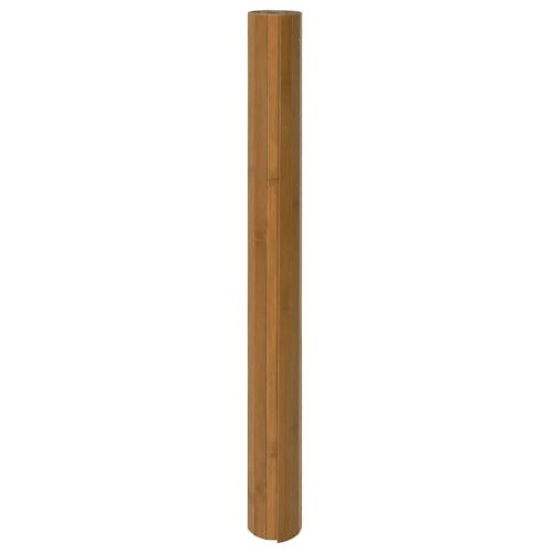Килим, правоъгълен, кафяв, 100x200 см, бамбук
