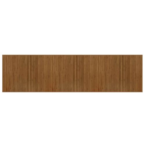 Килим, правоъгълен, кафяв, 80x300 см, бамбук