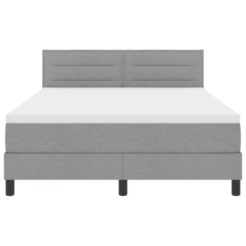 Легло с пружинирана основа Светлосиво 140 x 190 cm текстил