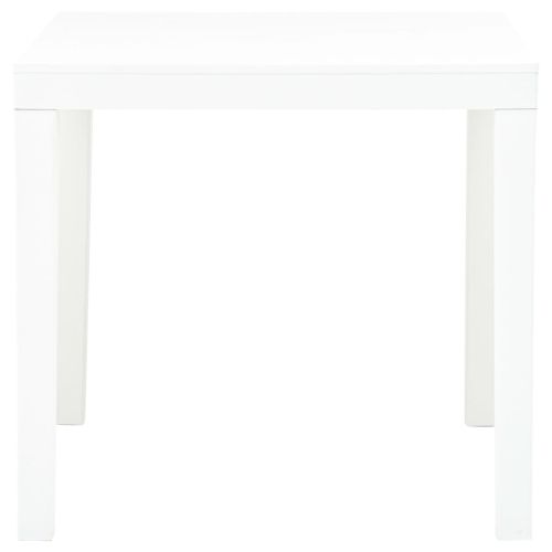 Градинска маса, бяла, 78x78x72 см, пластмаса