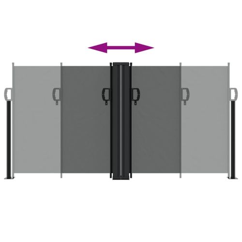 Прибираща се странична тента, антрацит, 120x1000 см
