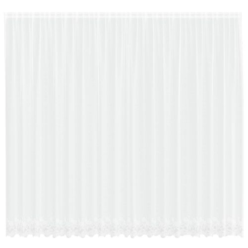 Перде от дантела С завеси Флорален Бяло 300 x 500 cm Полиестер