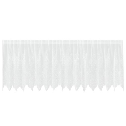 Перде от дантела С завеси Флорален Бяло 100 x 400 cm Полиестер