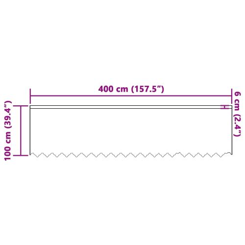 Перде от дантела Бяло 100 x 400 cm Полиестер