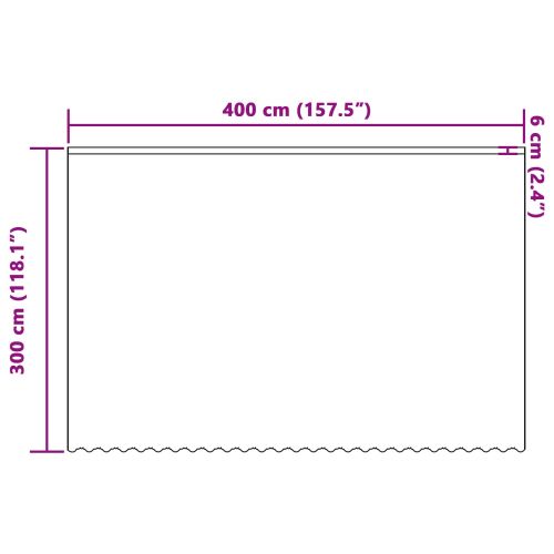 Перде от дантела Бяло 400 × 300 cm Полиестер