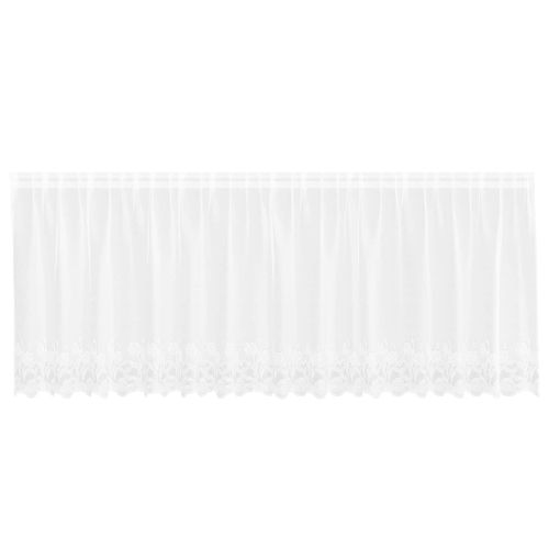 Перде от дантела С завеси Флорален Бяло 100 x 400 cm Полиестер
