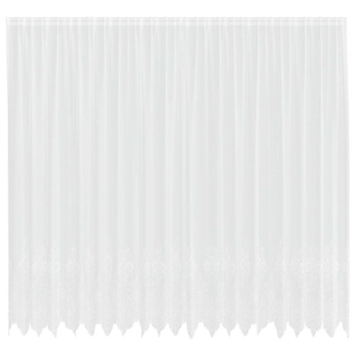 Перде от дантела С завеси Флорален Бяло 300 x 500 cm Полиестер