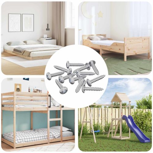 Дървени винтове 12 pcs Сребрист M3,5 x 20 мм Стомана